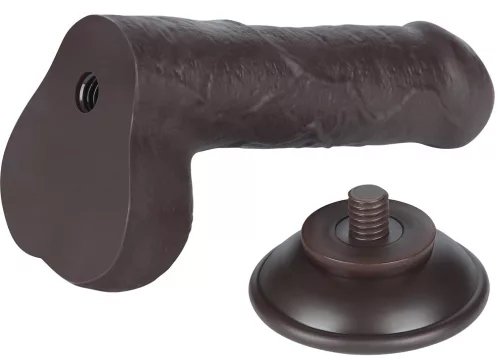 Prémium fekete csúszó bőr dildó 12 cm x 3,7 cm
