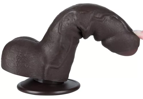 Prémium fekete csúszó bőr dildó 12 cm x 3,7 cm