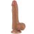 Prémium hengerelt bőrfelületű dildo – 14,5 x 4 cm barna
