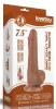 Érzéki barna dildó csúszó bőrhuzattal – 13 x 3,8 cm