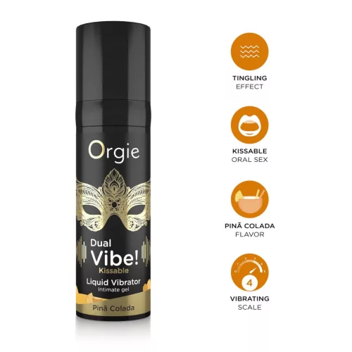 Dual Vibe Szexjáték folyékony vibrációs hatású 15 ml piña colada aroma