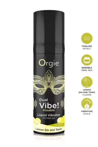 Kissable Intim gél Jadalmas, Vibráló Citromos gin és tonic ízű