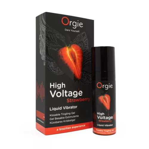 Orgie High Voltage Mámorító, Vibráló Eperízű Intim Zselé