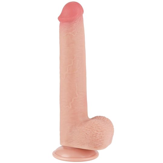 Érzéki dildo csúszó bőrborítással – 17x3,5 cm