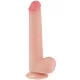 Érzéki dildo csúszó bőrborítással – 17x3,5 cm