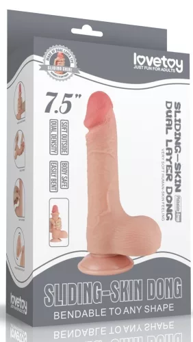 Realisztikus dildó SLIDING SKIN – 13 x 3,7 cm érzéki élmény