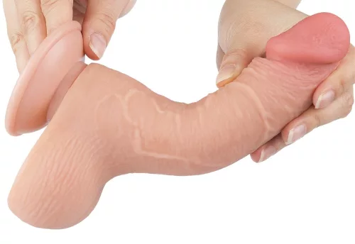 Realisztikus dildó SLIDING SKIN – 13 x 3,7 cm érzéki élmény