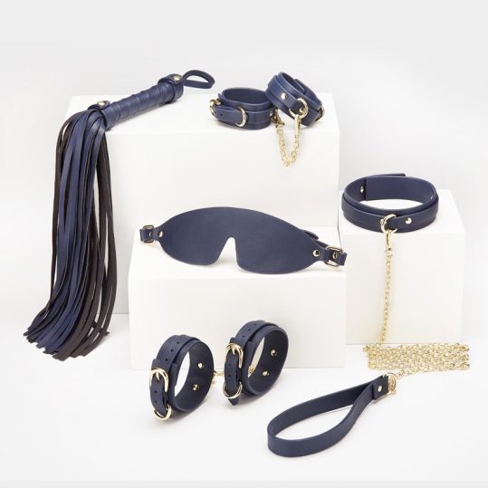 Kit SM – 5 részes intim kiegészítő szett, tengerészkék