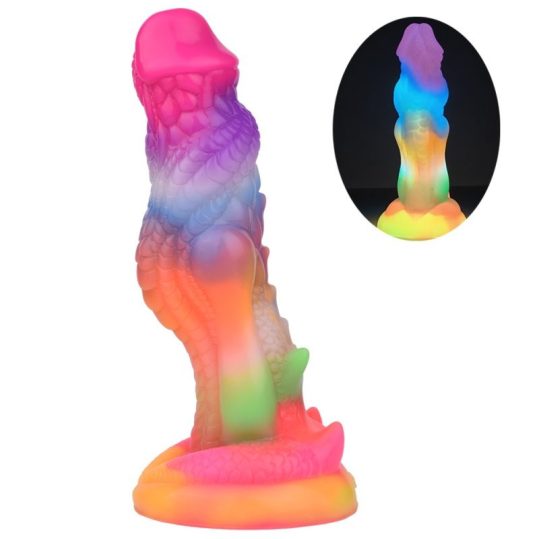 Phosphorescent ALIENY – fénylő dildó 18 x 4,8 cm