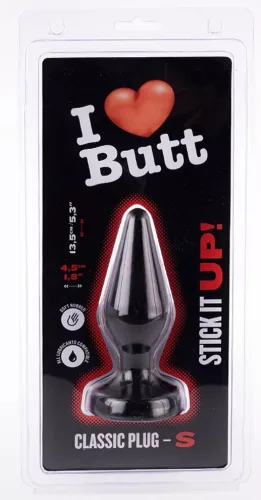 Plug Classic S – érzéki anális kiegészítő, fekete 11 cm