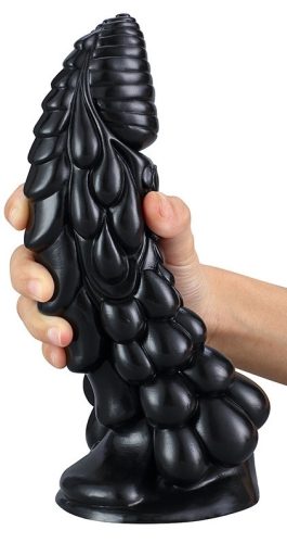 Phen Dildo S – prémium fekete szilikon 15 cm-es vibrátor