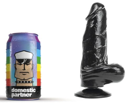 Dildo DP90B Panzer S – prémium fekete dildó 12 cm x 5 cm