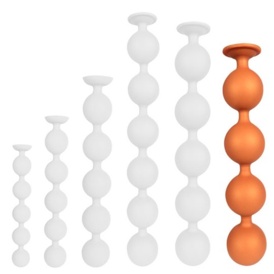 Bulby Butt – prémium anál golyók, 45 cm, narancssárga