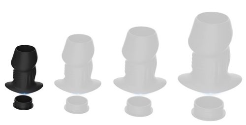 Euhlo Plug Tunnel – prémium, fekete anális plug 5x3,5cm