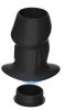 Euhlo Plug Tunnel M – prémium anális izgató fekete 6,5 x 4,5 cm
