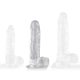 Clean Dick M – átlátszó, prémium dildo 14 x 4 cm