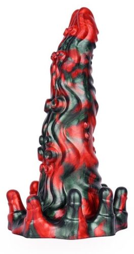 Hortarix – prémium fekete-piros dildó 19 x 5,5 cm