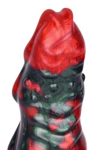 Hortarix – prémium fekete-piros dildó 19 x 5,5 cm