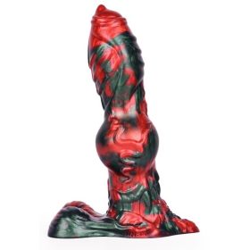   Caliorix – prémium vibráló dildó, 20,5 x 7 cm, fekete-piros