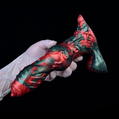 Caliorix – prémium vibráló dildó, 20,5 x 7 cm, fekete-piros