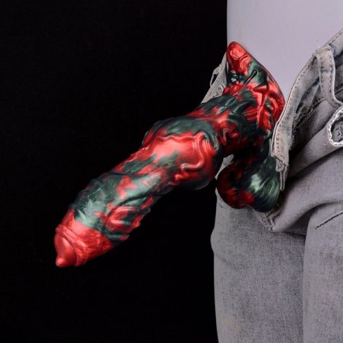 Caliorix – prémium vibráló dildó, 20,5 x 7 cm, fekete-piros