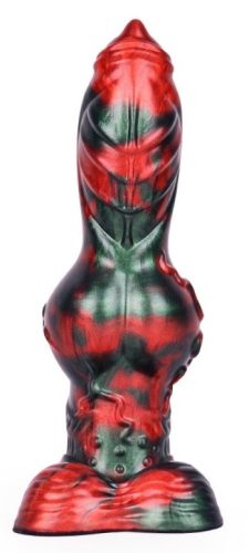 Caliorix – prémium vibráló dildó, 20,5 x 7 cm, fekete-piros