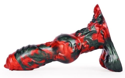 Caliorix – prémium vibráló dildó, 20,5 x 7 cm, fekete-piros