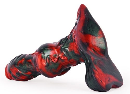 Caliorix – prémium vibráló dildó, 20,5 x 7 cm, fekete-piros