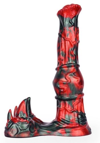 Jofortix – prémium fekete-piros dildo 23 x 7 cm