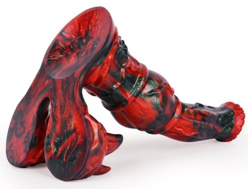 Jofortix – prémium fekete-piros dildo 23 x 7 cm