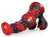 Jofortix – prémium fekete-piros dildo 23 x 7 cm
