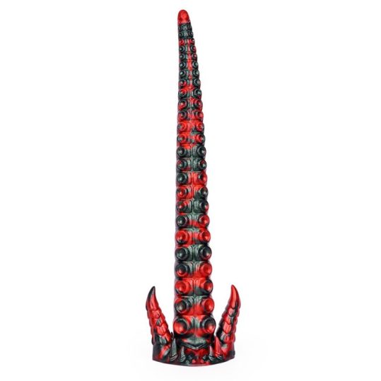 Doturix – prémium fekete-vörös dildó, 40 cm hosszú