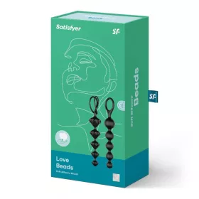   Satisfyer Love Beads szilikon análgyöngysor - fekete, 20,5cm