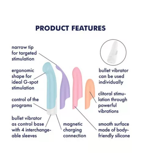 Satisfyer Vibrátor 12 rezgésprogram, vízálló, USB töltés