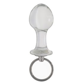 Roundy Glass – prémium üveg anális dugó M (9 x 4.5 cm)