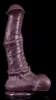 Kymera M – prémium barna dildo, 22 cm hosszú