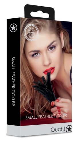Feather Tickler – érzéki toll kényeztető 20 cm, fekete