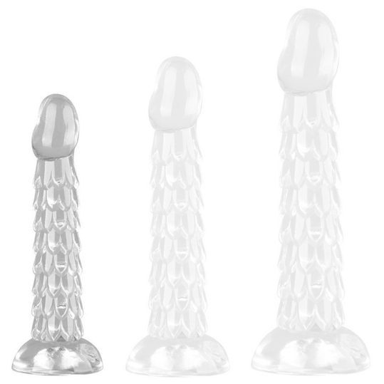 Átlátszó E-csészés Műpénisz – 15,5 x 3,5 cm prémium érzés