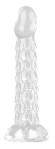 Átlátszó E-csészés Műpénisz – 15,5 x 3,5 cm prémium érzés