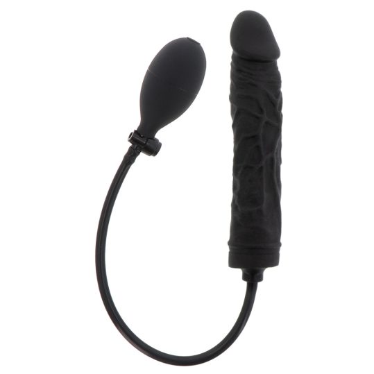 Inflatable Dildo – fekete, 18 cm és 3,5 cm prémium vibrátor