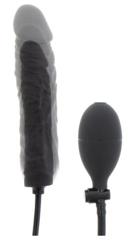 Inflatable Dildo – fekete, 18 cm és 3,5 cm prémium vibrátor