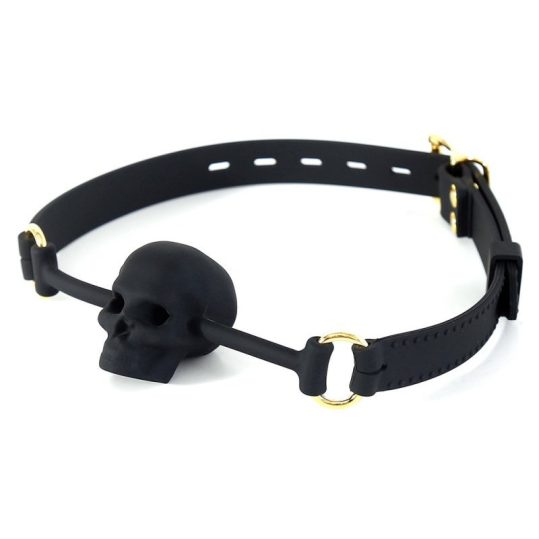 Skull Gag Black – stílusos fekete maszk a játékos élvezetekhez