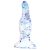 Skurix – prémium fehér-kék dildó 19 cm hosszú
