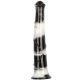 Big Horse – prémium fekete-fehér dildó 38 cm hosszú