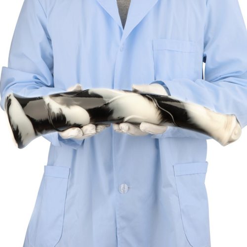 Big Horse – prémium fekete-fehér dildó 38 cm hosszú