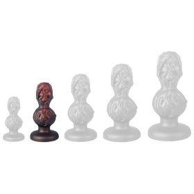   Skullis S Plug – prémium anális dugó piros-fekete színben