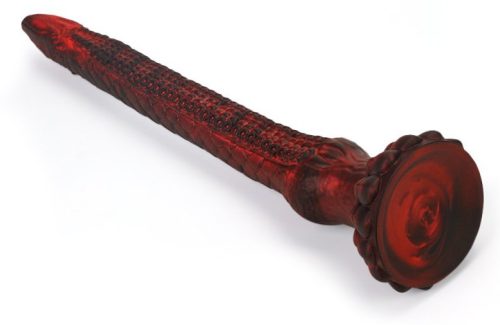 HEELIX S – prémium piros dildó (28 x 4 cm)