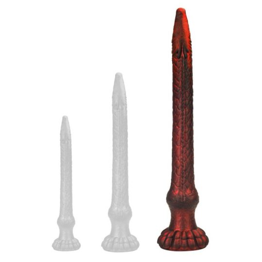 Gode Heelix L – prémium, piros kötött vibrátor 52 cm hosszú