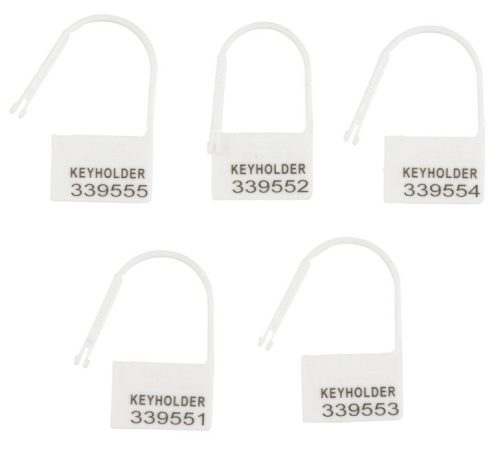 Fehér zárható lakatok – 5 darabos számozott szett