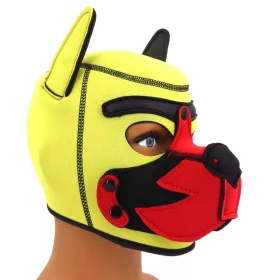 Puppy Fox – neopréna maszk sárga-piros színben